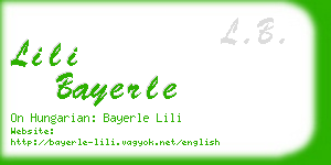 lili bayerle business card